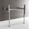 Kingston Brass VPB3328SQ1 28-Inch Stainless Steel Console Sink Legs, Polished Chrome VPB3328SQ1 - alternate 2